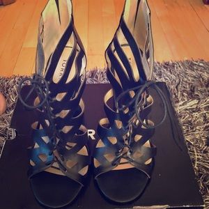 Torrid Strappy Leather Block Heels
